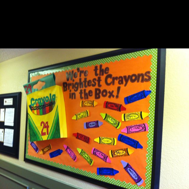 Crayon Bulletin Board.