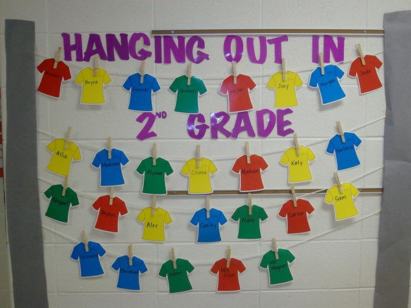 Hanging T-shirt Bulletin Board.