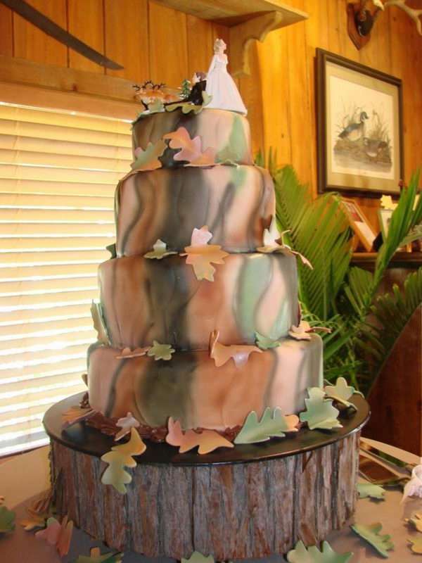 Camouflage wedding cake.