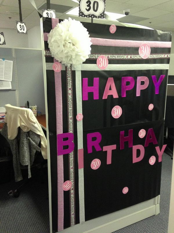 Cubicle Decorations for Birthday.