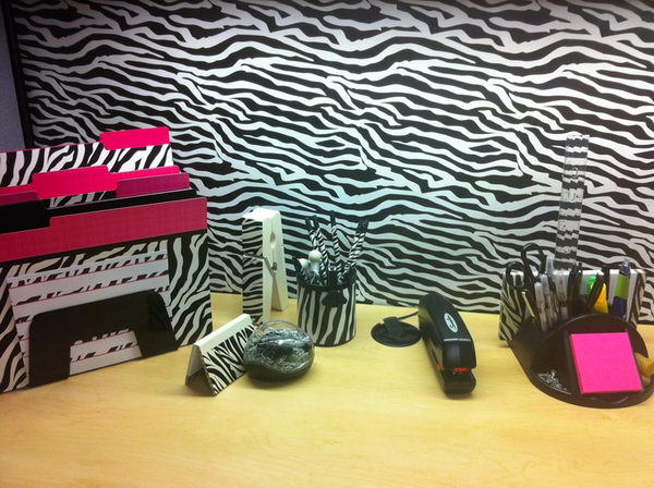 Zebra Office Cubicle Decor.