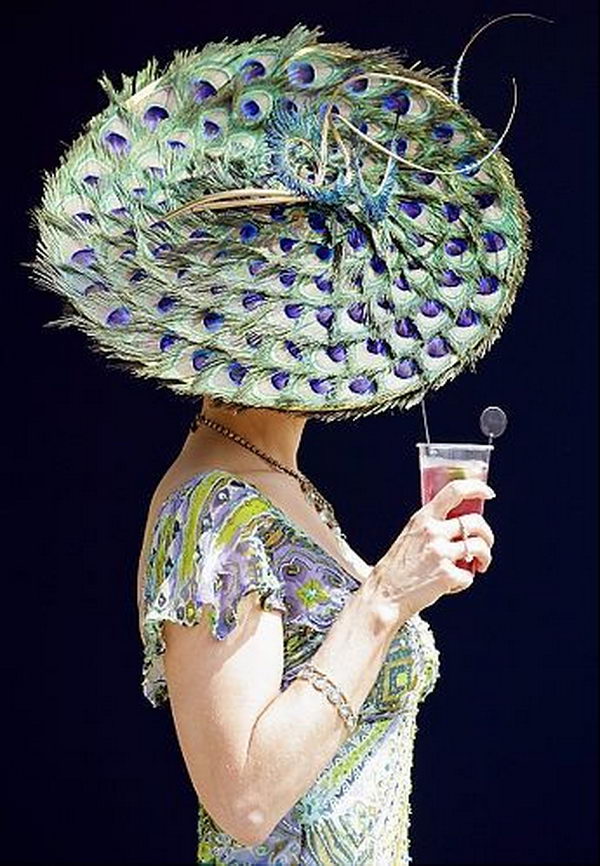 Kentucky Derby hats that are known for their vivacious colors and wildly extravagant size.