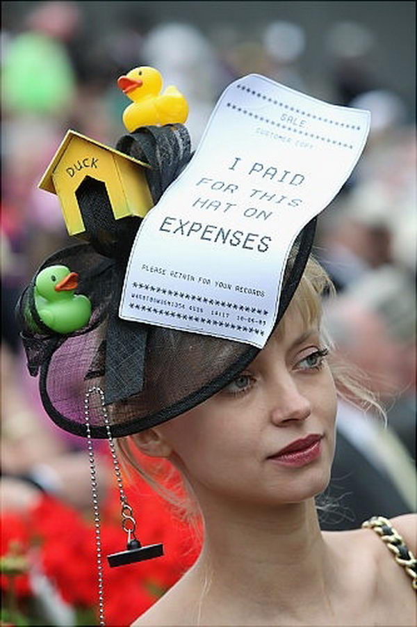 Kentucky Derby hats that are known for their vivacious colors and wildly extravagant size.