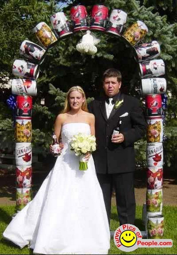 Beer Can Wedding Arch,