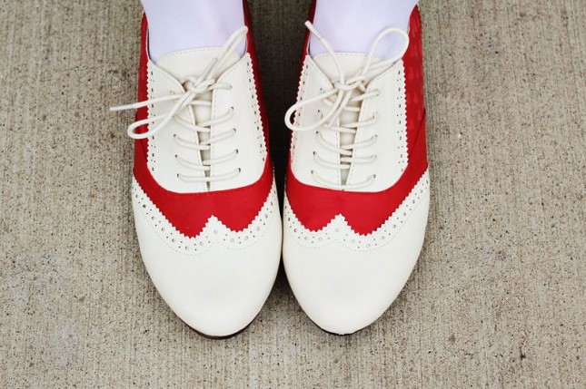 Red Saddle Shoes.