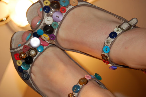 Decorate Your Shoes with Buttons.