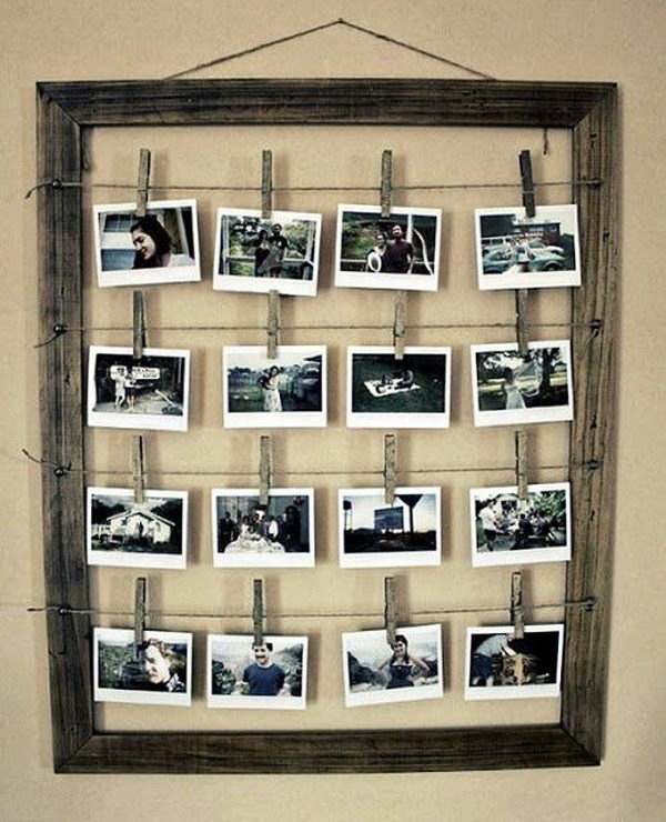 Clothes Line style Picture Frame.