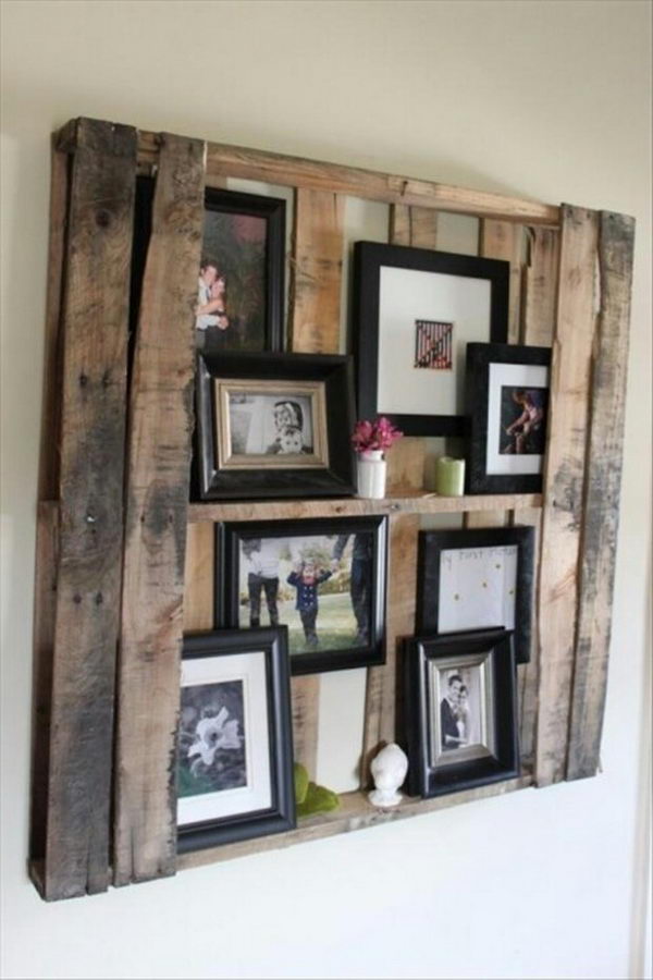 DIY Wooden Photo Wall Display.