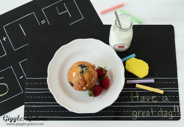 DIY Chalkboard Placemats.