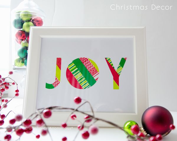 Cool Christmas JOY signs. They will add personality to your Christmas space and make your room stand out.