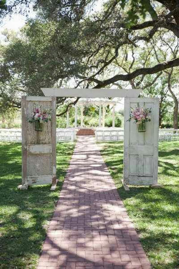 Repurposed Arbor Made from Door.