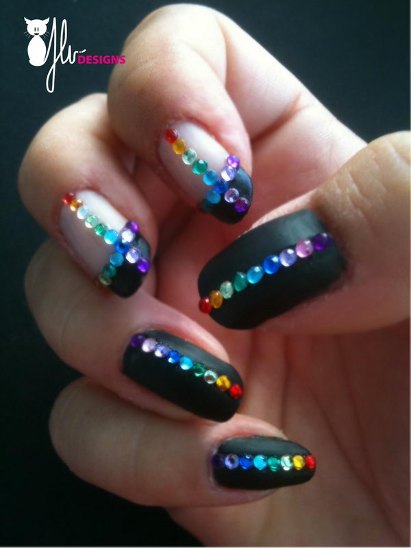 3D Rainbow, 3D nail art is a technique for decorating nails that creates three dimensional designs.