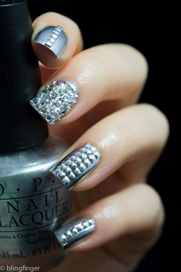 3D Metallic Nails, 3D nail art is a technique for decorating nails that creates three dimensional designs.