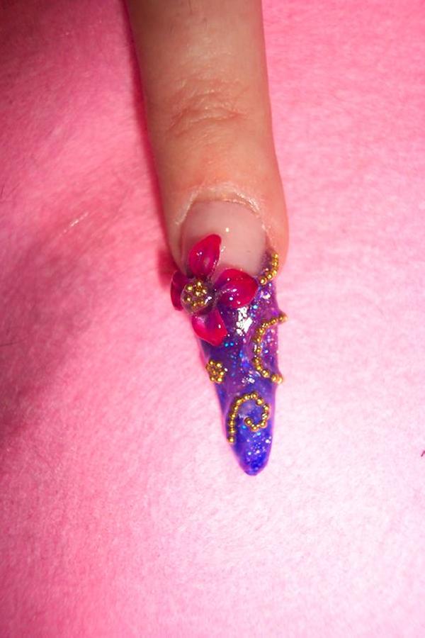 Take Me To The Dance, 3D nail art is a technique for decorating nails that creates three dimensional designs.