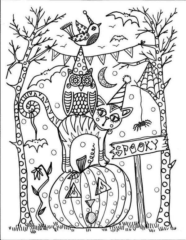 Fun Halloween Coloring Pages for Kids. They provide hours of at-home fun for kids during the holiday season.