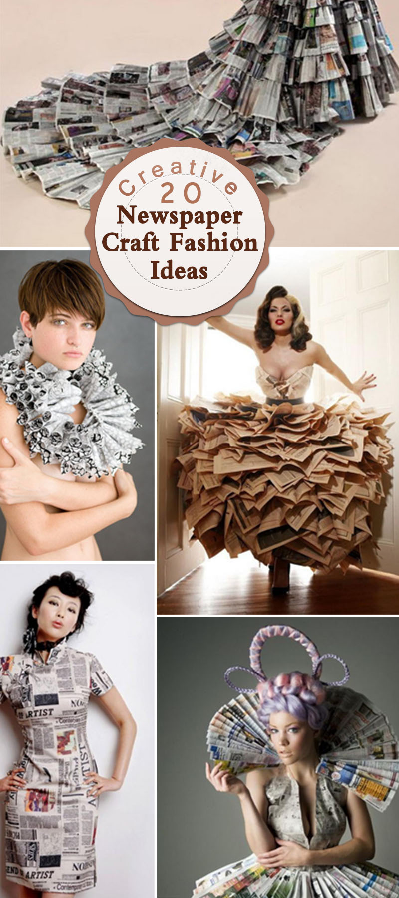 Creative Newspaper Craft Fashion Ideas!