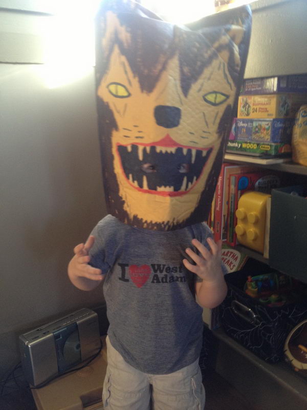 Paper Bag Masks. There is no easier costume than a paper bag mask. Grab a paper bag and cut out holes for your eyes then grab a few markers and let your imagination go wild. They are so simple for kids to make and to wear.