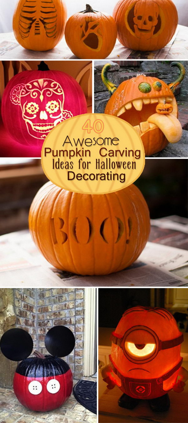 Awesome Pumpkin Carving Ideas for Halloween Decorating!