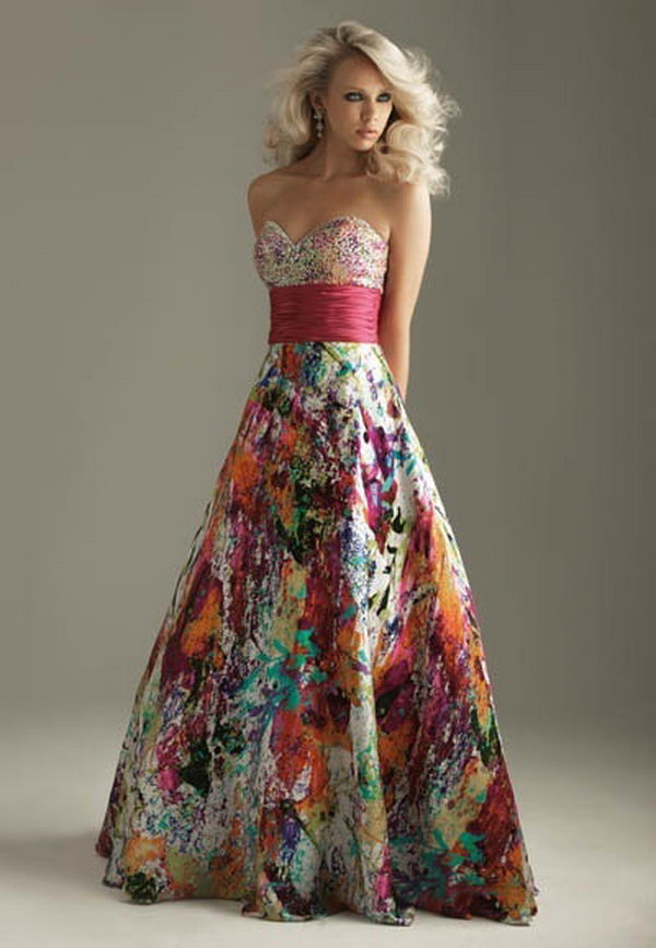 Gorgeous Rainbow Colored Dress. How fashionable for girls to wear a gorgeous and colorful dress.