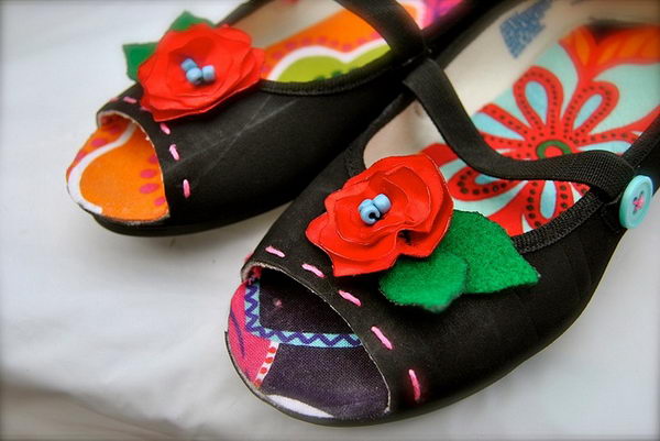 Rainbow Colored Shoes. Colorful and beautiful shoes are always girls' love.