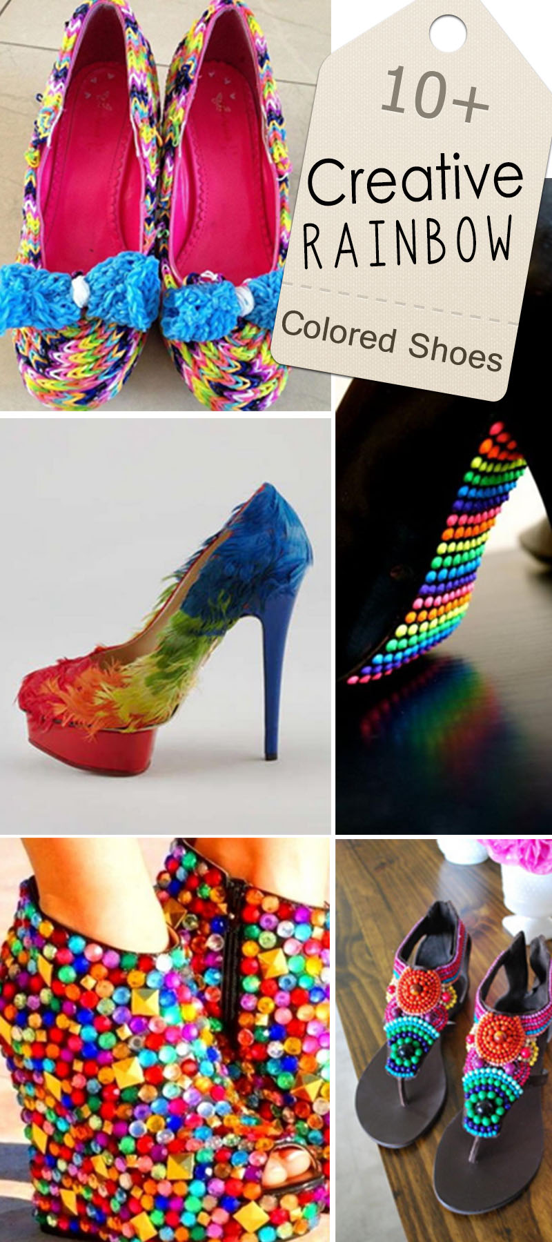 Creative Rainbow Colored Shoes!