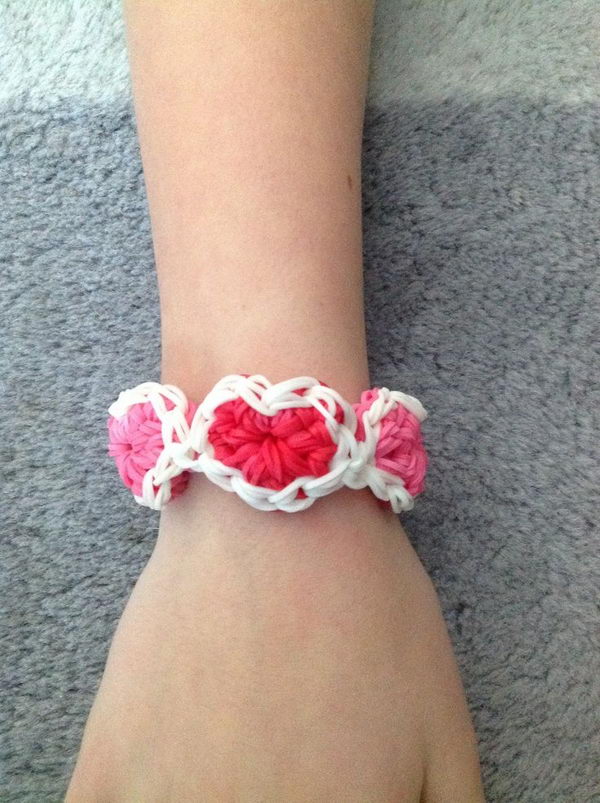 Heart Rainbow Loom Bracelet. Rainbow Loom is one of the top gifts for kids, and every kid seems to have at least one piece of rubber band jewelry.