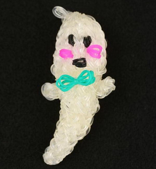 Rainbow Loom Ghost. Rainbow Loom is a plastic loom used to weave colorful rubber bands into bracelets and charms. It is one of the top gifts for kids.