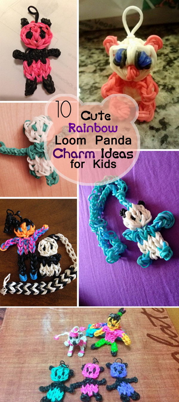 Cute Rainbow Loom Panda Charm Ideas for Kids!
