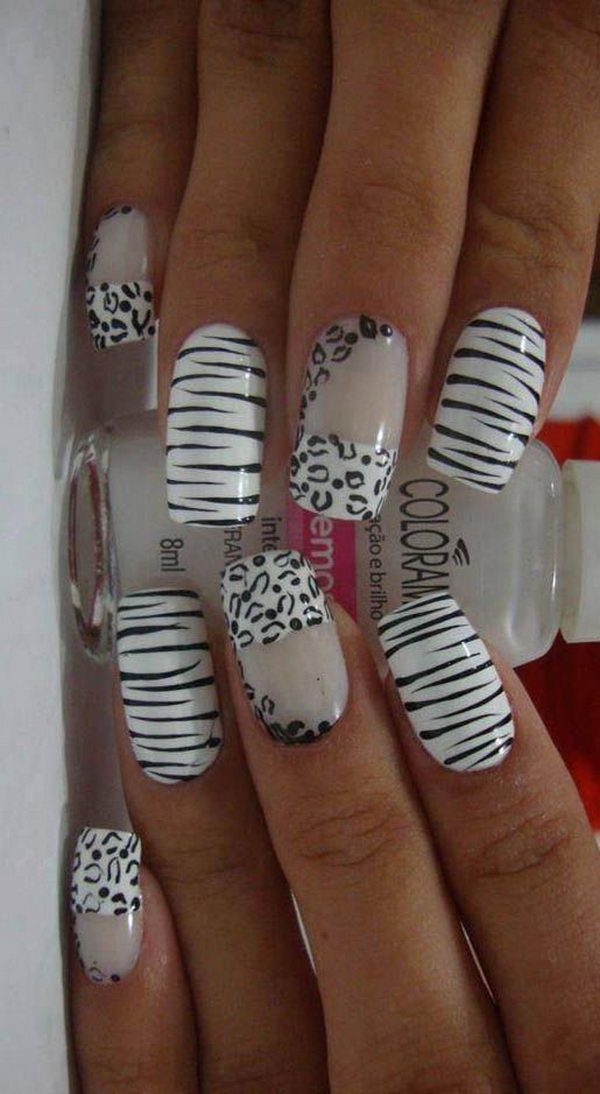 Cheetah or Leopard Nail Art. A great way to express your love for wildlife and leopard or cheetah in particular.