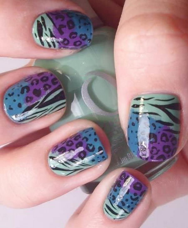 Cheetah or Leopard Nail Art. A great way to express your love for wildlife and leopard or cheetah in particular.