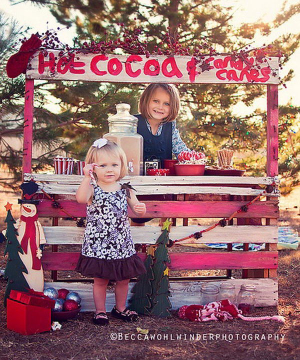 Hot cocoa stand.