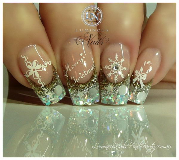 Cool Christmas Nail Designs. Decorate your nails in the spirit of Christmas.