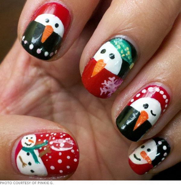 Cool Christmas Nail Designs. Decorate your nails in the spirit of Christmas.