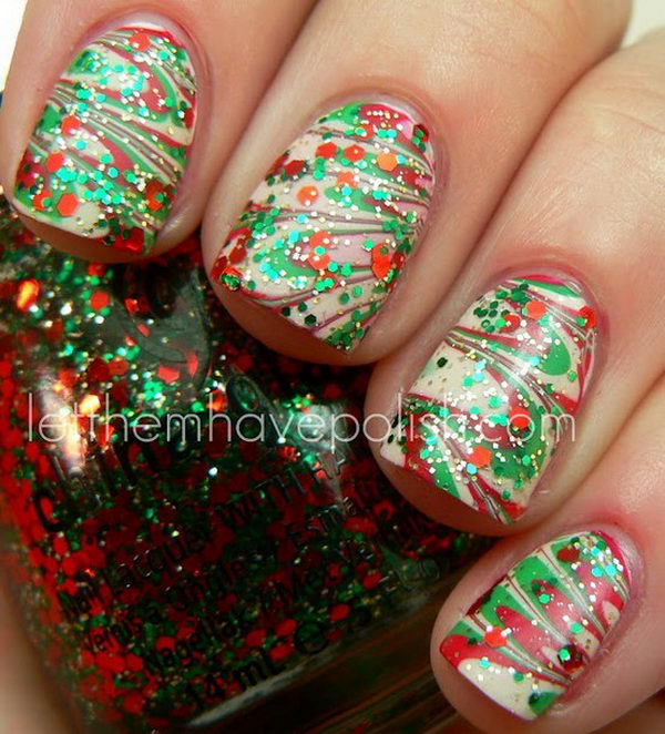 Cool Christmas Nail Designs. Decorate your nails in the spirit of Christmas.