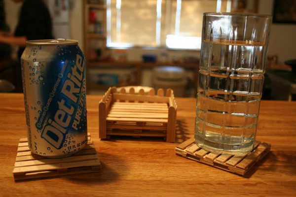 Pop Stick Pallet Coasters.