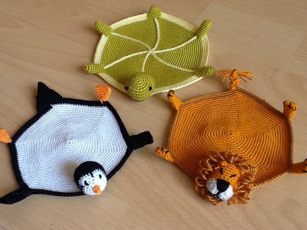 Animal Knitting Coasters.