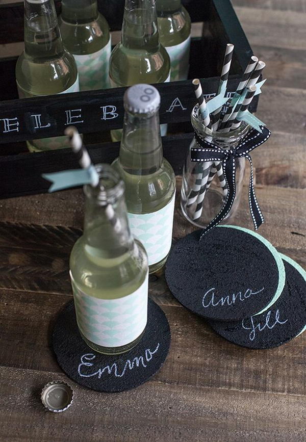 Chalkboard Coasters.