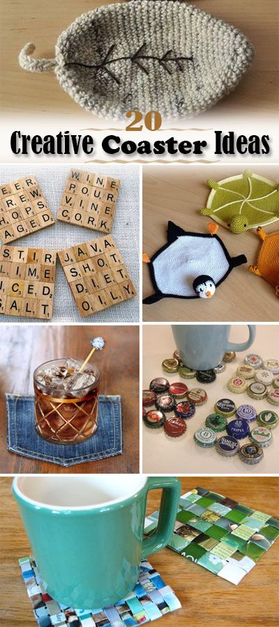 These creative coasters are not just a water stain preventing tool. They add a personal touch to your home! 