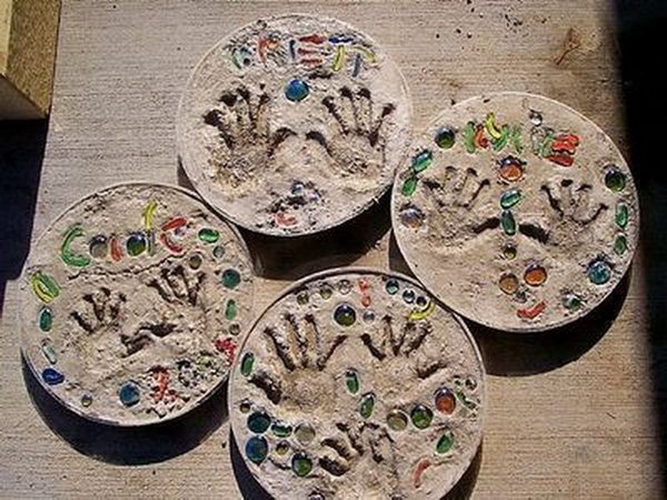 Make Stepping Stones Using Child's Handprint. Concrete isn’t just for the infrastructure and base of certain buildings. You can use concrete in a variety of DIY projects, and infuse it into everyday products.