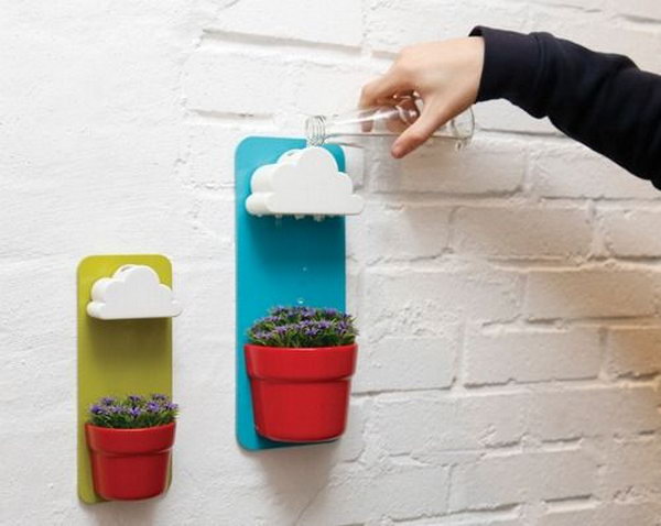 Cloud watering plant pot. These container gardening ideas offer a great way to brighten your surroundings immediately. Make your home look different unique and interesting.