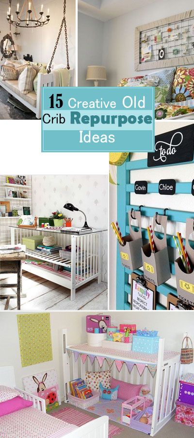 Great ideas to repurpose the old crib! 