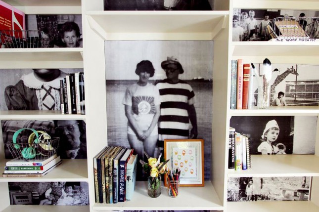 Family Photo Bookshelf.