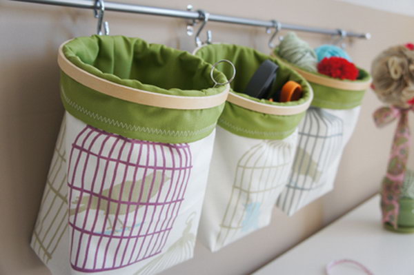 fabric hanging baskets. Smart, well-organized, bright and beautiful. The right storage containers can make a difference in storing your possessions for safekeeping and easy access.