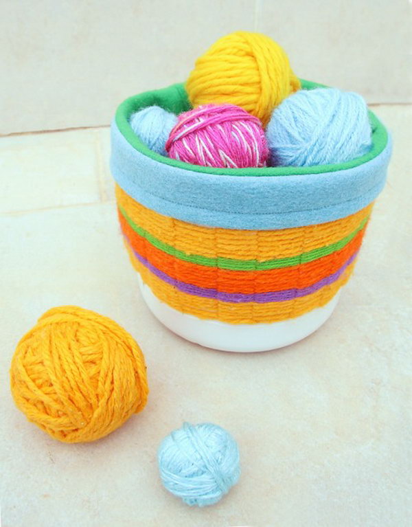 colorful woven basket. Smart, well-organized, bright and beautiful. The right storage containers can make a difference in storing your possessions for safekeeping and easy access.