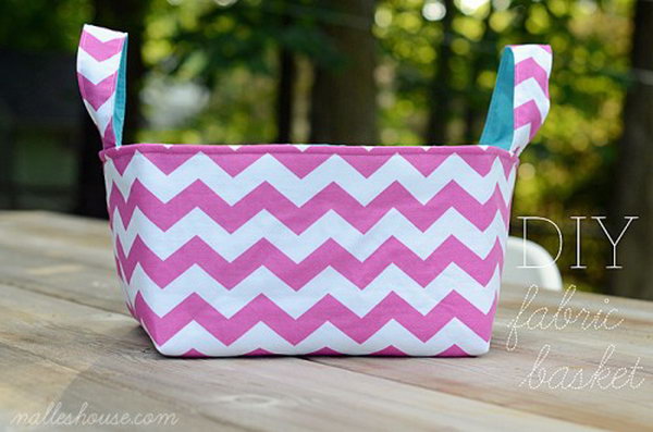 diy fabric baskets. Smart, well-organized, bright and beautiful. The right storage containers can make a difference in storing your possessions for safekeeping and easy access.