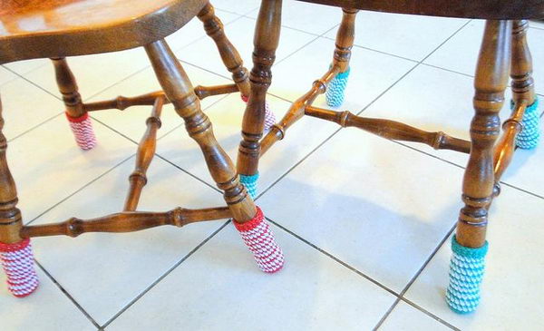 Knitted Chair Socks. Cool Knitting Project Ideas