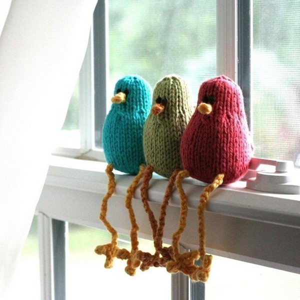 Knitted Birds. Cool Knitting Project Ideas