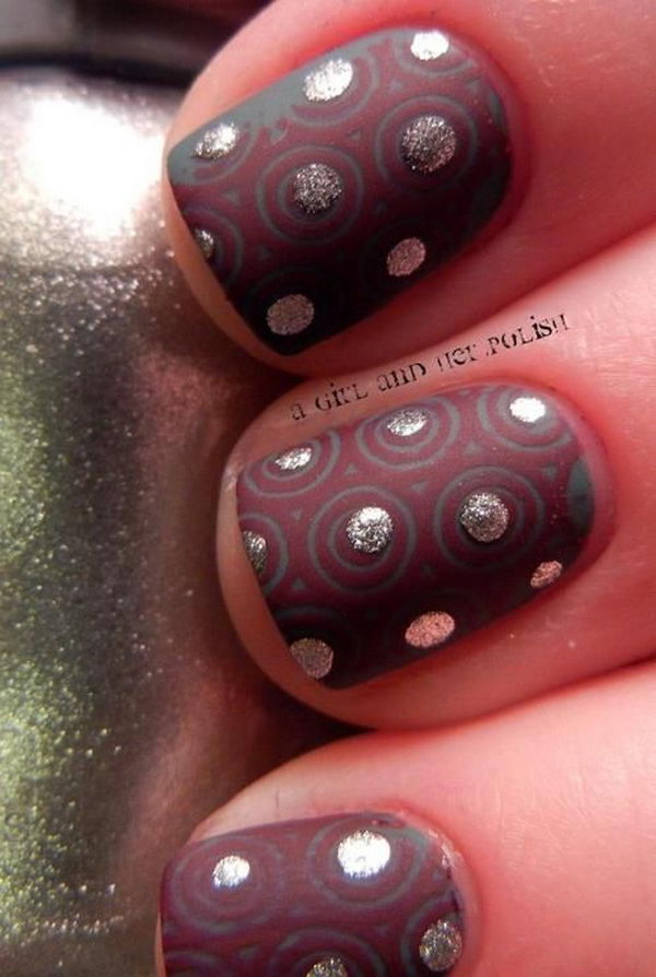 Cute Polka Dot Nail Art. Polka dot is a pattern consisting of an array of filled circles.