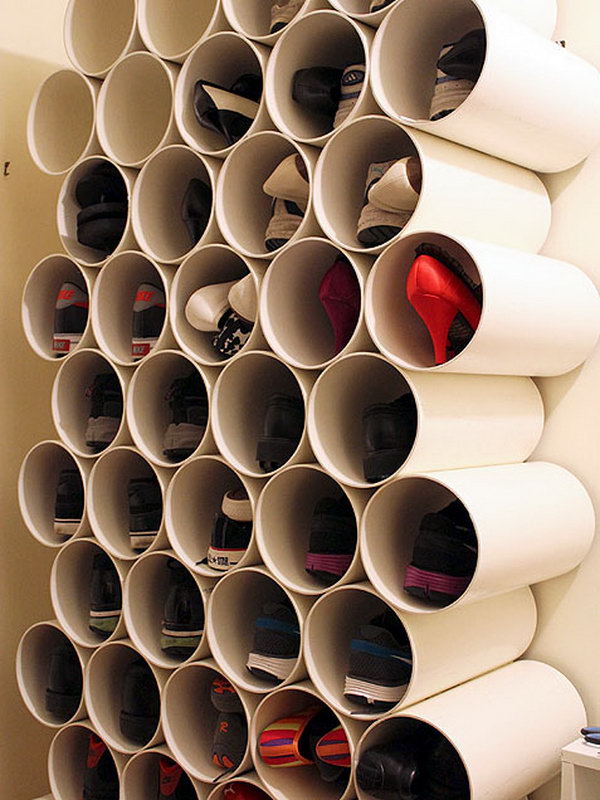 Stacked PVC Pipes,