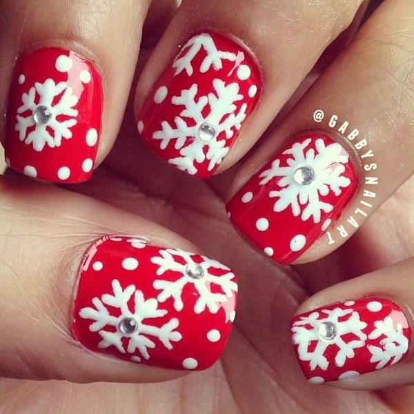 Cool Snowflake Nail Art. As symbols of the winter season, snowflake nail art are wonderful and can instantly make a regular manicure look like a work of art.